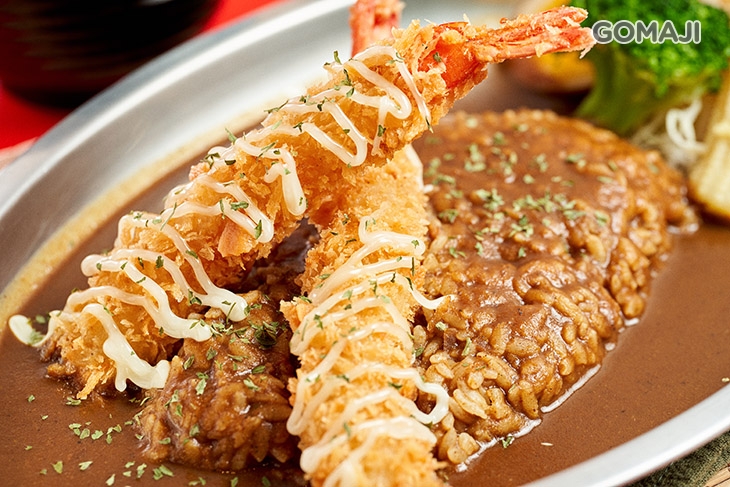 炸蝦咖哩飯 