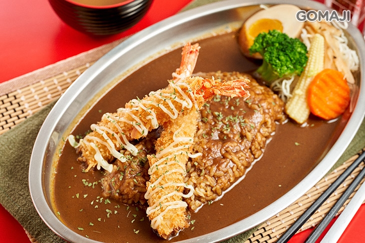 炸蝦咖哩飯 