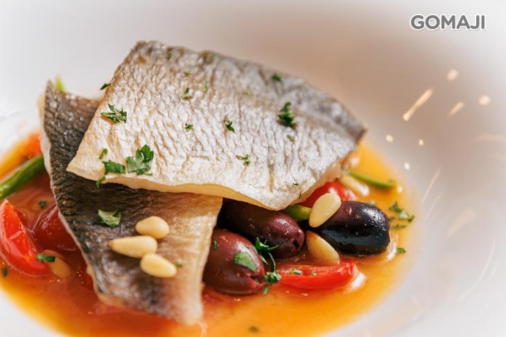 水煮魚搭配綜合蔬菜