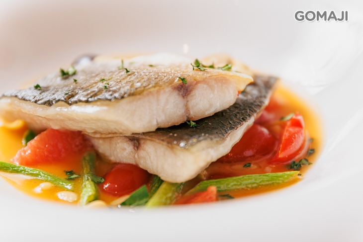 水煮魚搭配綜合蔬菜