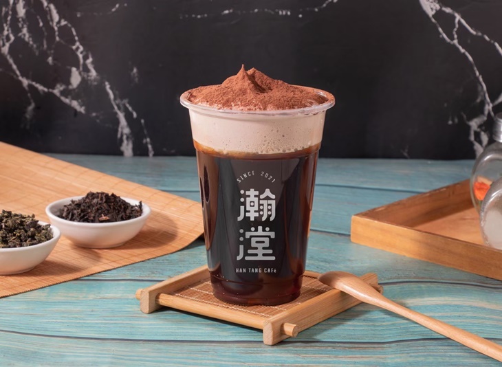 伯爵巧克力堅果奶蓋茶(中)