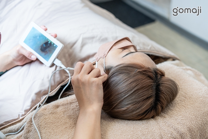 觀看內視鏡耳道狀況講解