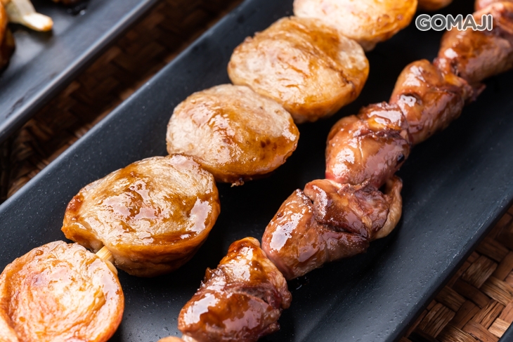 爆漿雞心串、新竹貢丸串