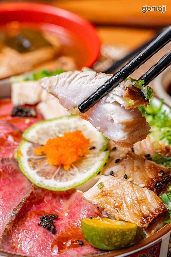 雙拼海陸-松露極黑和牛+青檸鮮魚丼飯
