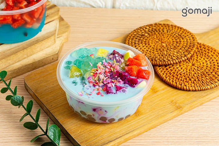 藻藍水果酸奶撈