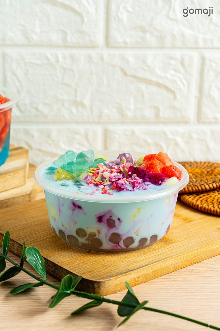 藻藍水果酸奶撈