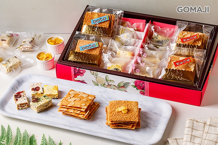 D.團圓年節禮盒一盒〈含杏仁薄餅2片 + 椰香薄餅2片 + 千層雪花餅12入(綜合)〉