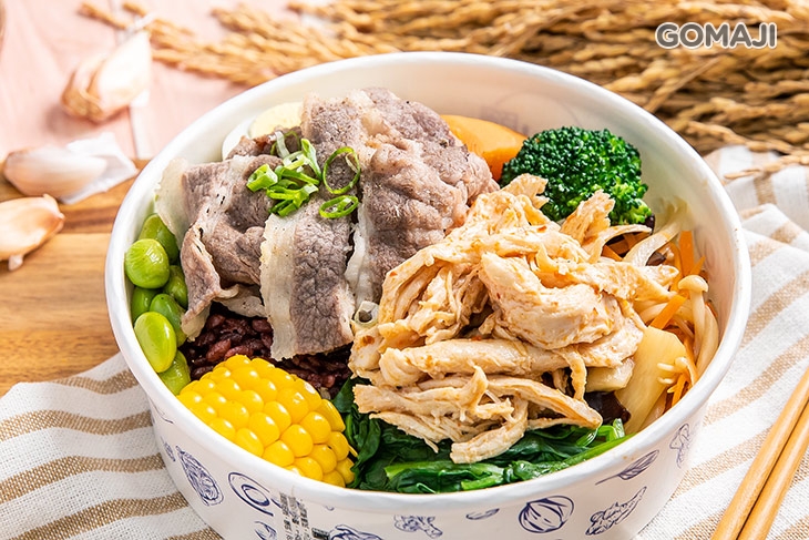 蒜香椒鹽牛五花+台式蔥香手撕雞