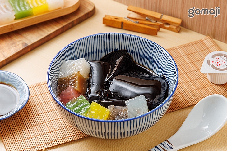 七彩粉粿神仙草凍