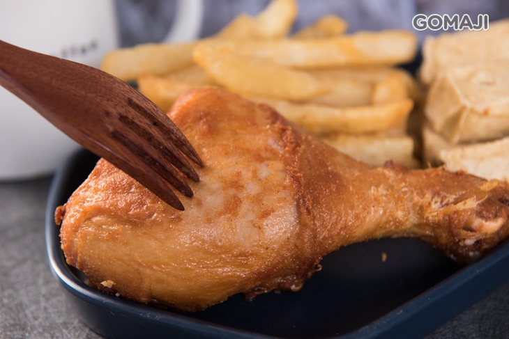 2號餐(紐奧良棒棒腿+脆薯+百頁豆腐)