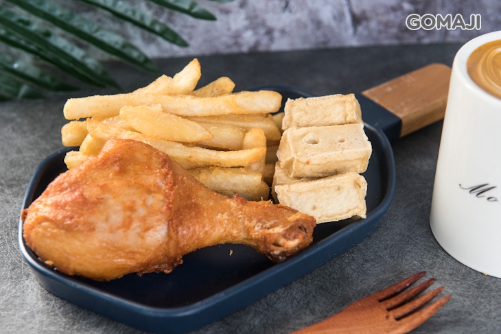 2號餐(紐奧良棒棒腿+脆薯+百頁豆腐)