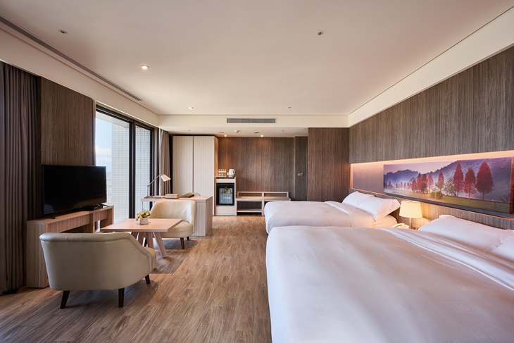 升等雙面大景觀星隅大客房(二大床+雙湯池)