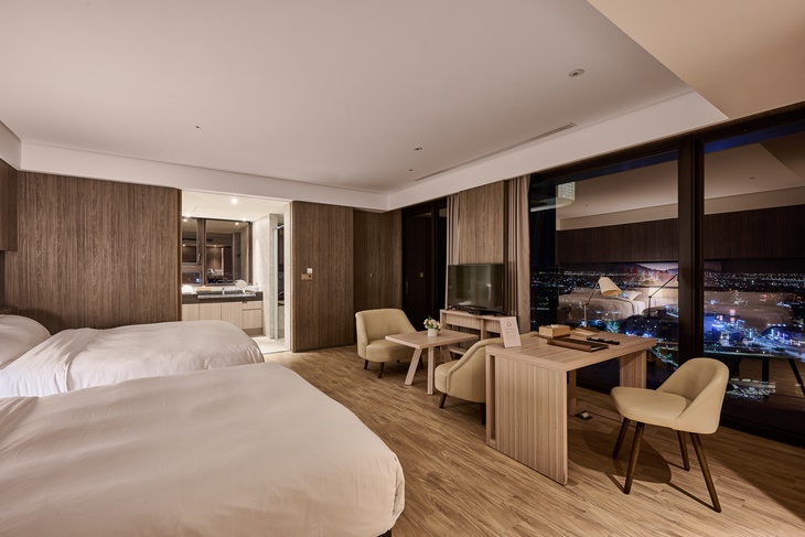 升等雙面大景觀星隅大客房(二大床+雙湯池)