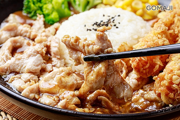 雙拼咖哩飯-蝦(2隻)+雞肉套餐