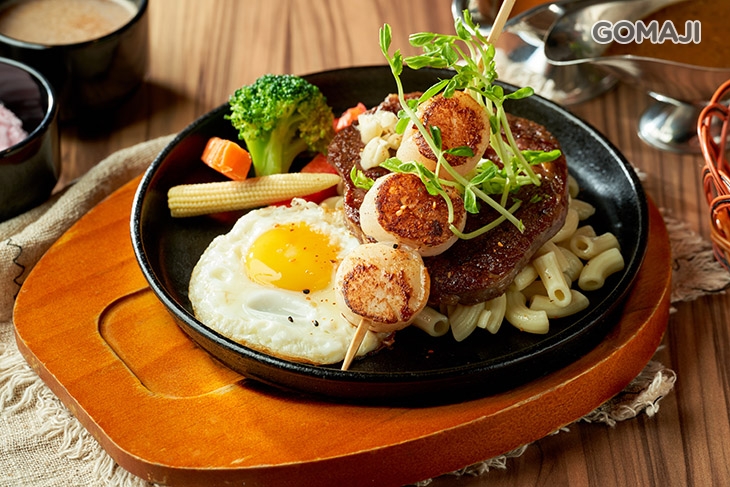 霜降牛排＋鮮干貝串