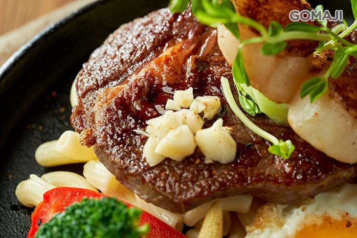 霜降牛排＋鮮干貝串