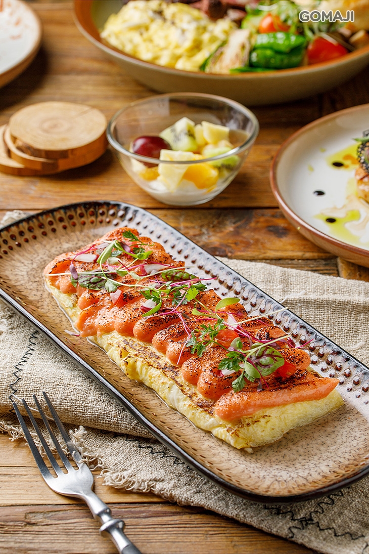 松葉蟹肉奶香起士蛋捲炙燒明太子