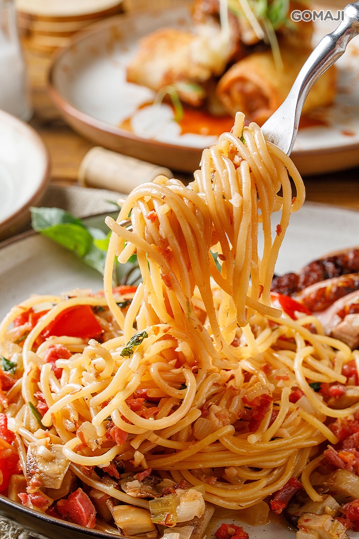 輕辣味櫻桃鴨義大利麵