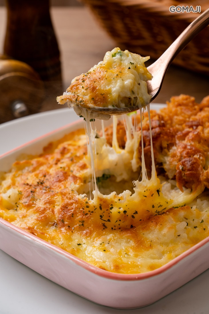 多汁雞腿排奶油燉飯