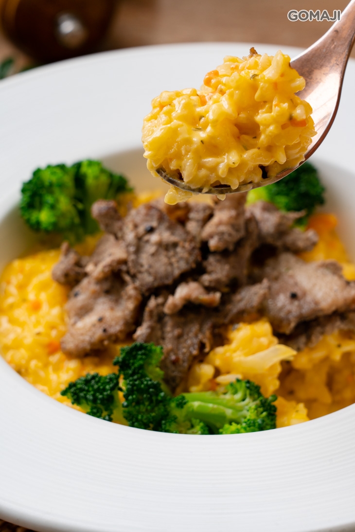 客家豬肉佐奶油鹹蛋黃醬+Ａ套餐