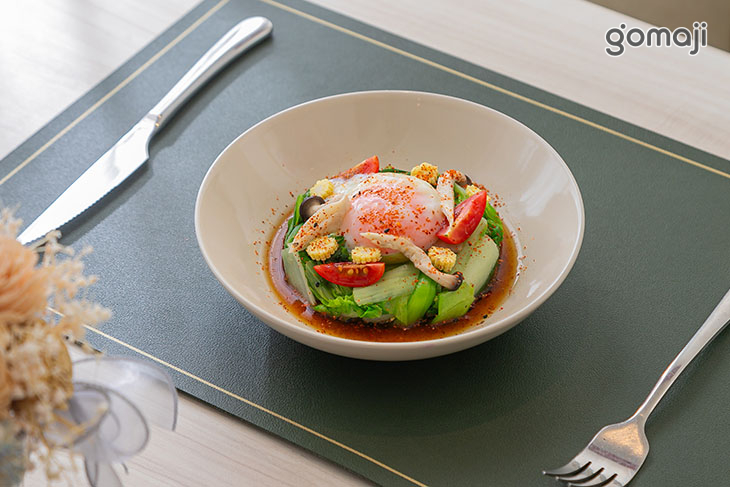 招牌溫泉蛋鮮蔬