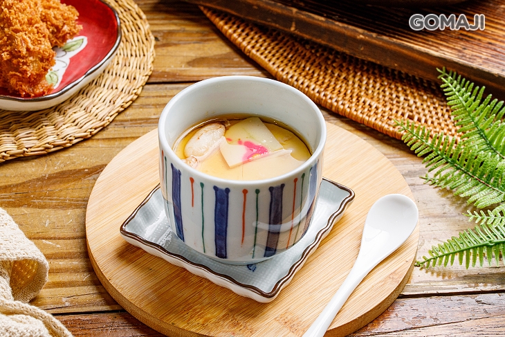 蒸蛋:蟹肉芡蒸蛋