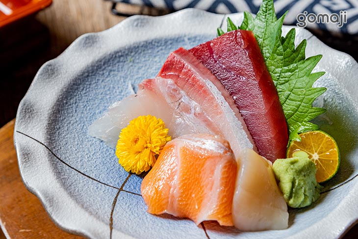 季節生魚片四品+干貝