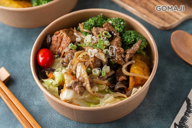 黑胡椒豬柳花椰米