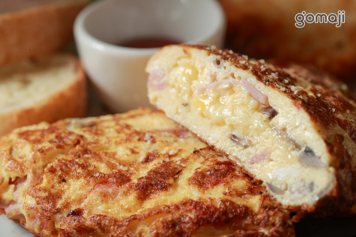 火腿蕃茄起司歐姆蛋捲