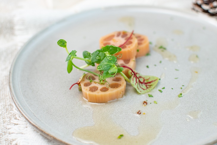 桂花蜜汁葛粉蓮藕