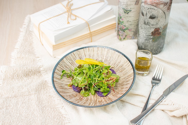 水耕什錦蔬菜/香草檸檬油醋/溯源紫地瓜