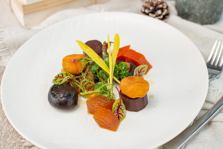 溯源香菇、球莖、甘藍、白蘿蔔、牛蒡、馬蹄、蒟蒻甘露煮