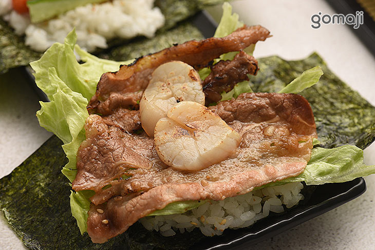 炙燒干貝牛冷飯糰