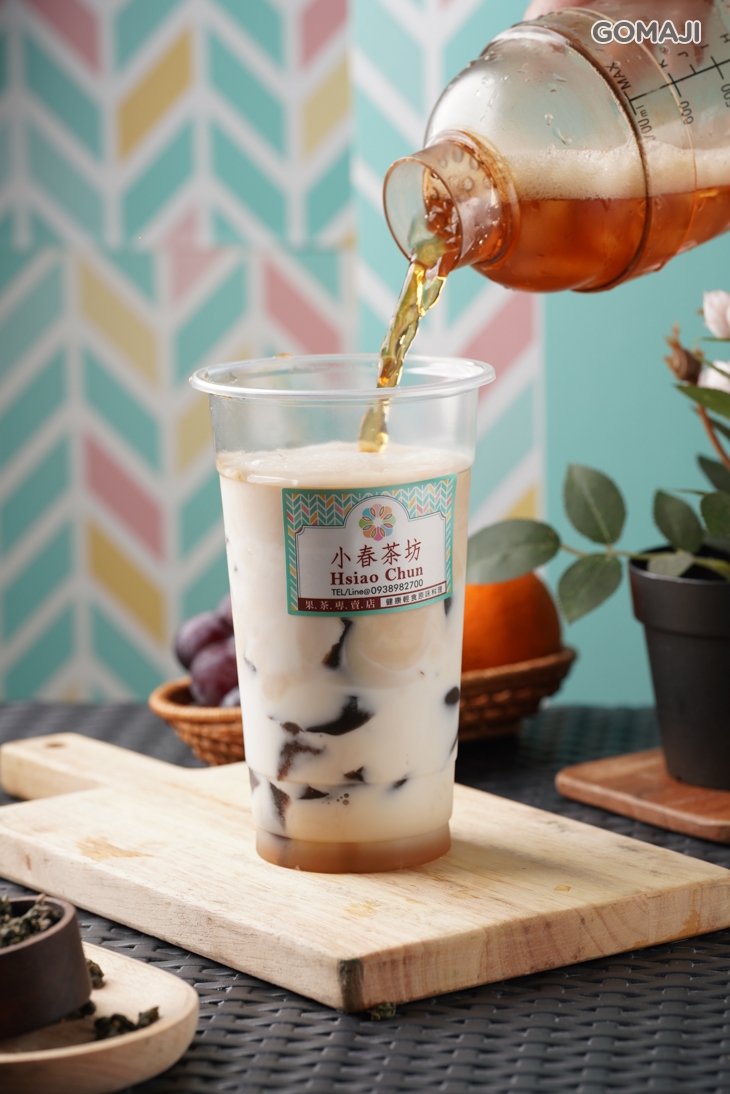 仙草凍奶茶