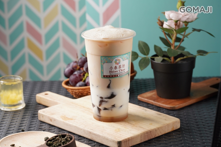仙草凍奶茶