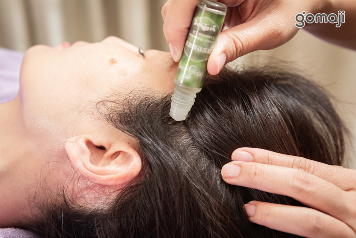 頭部純精油塗抹順氣