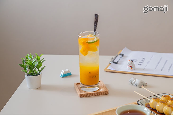 夏日芒果百香氣泡