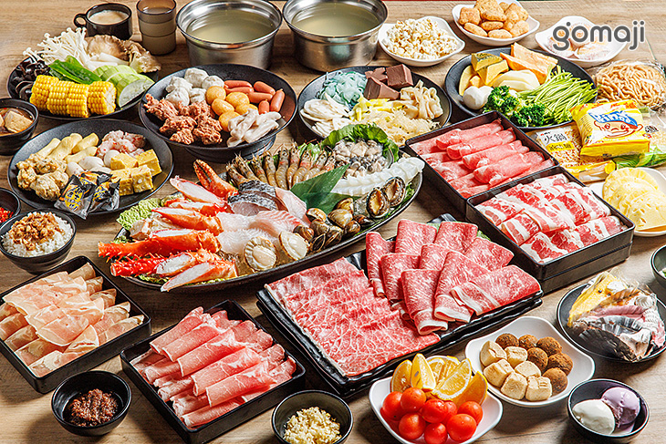B.和牛&帝王蟹頂級雙人海陸饗宴+吃到飽專區(四種肉肉+自助buffet)