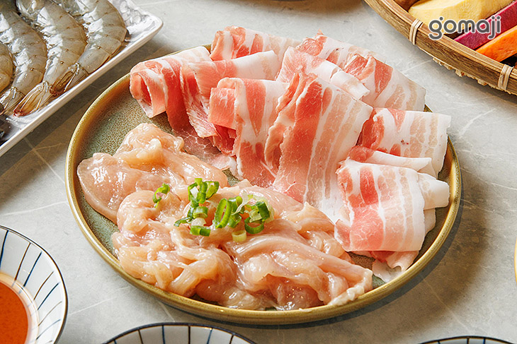 培根雪花豬&滑嫩雞柳