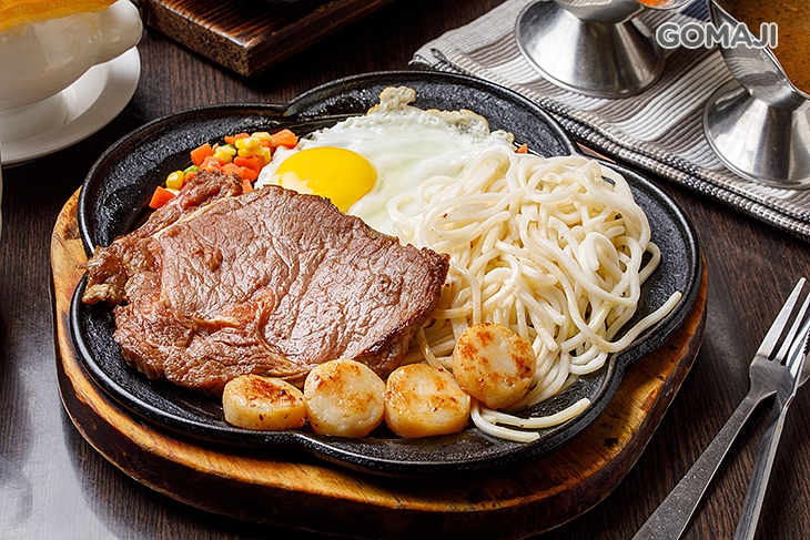 雙拼排餐一份(招牌沙朗牛+嫩口干貝) 