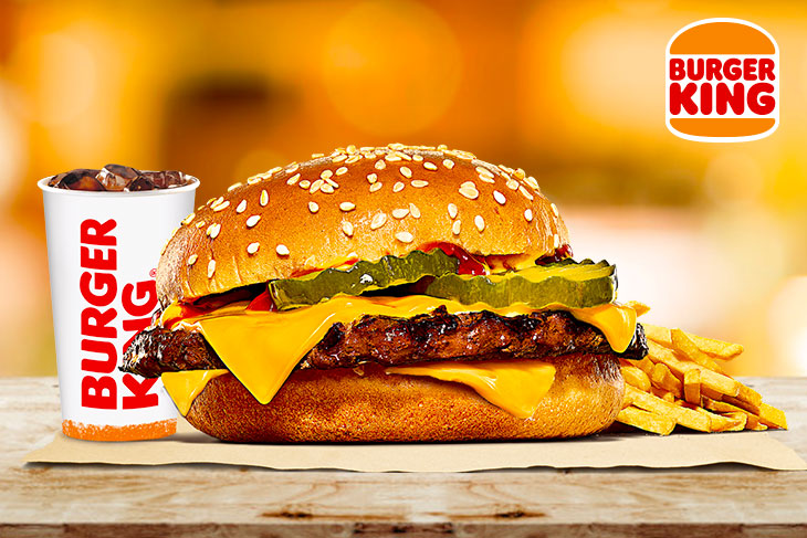 雙起士牛肉堡套餐 