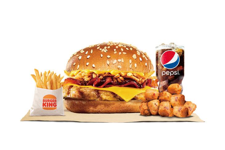 勁濃培根烤腿堡套餐