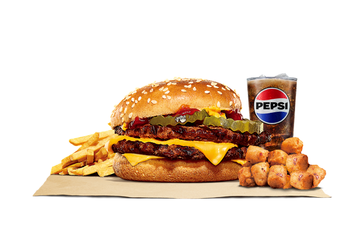 雙層火烤牛堡餐