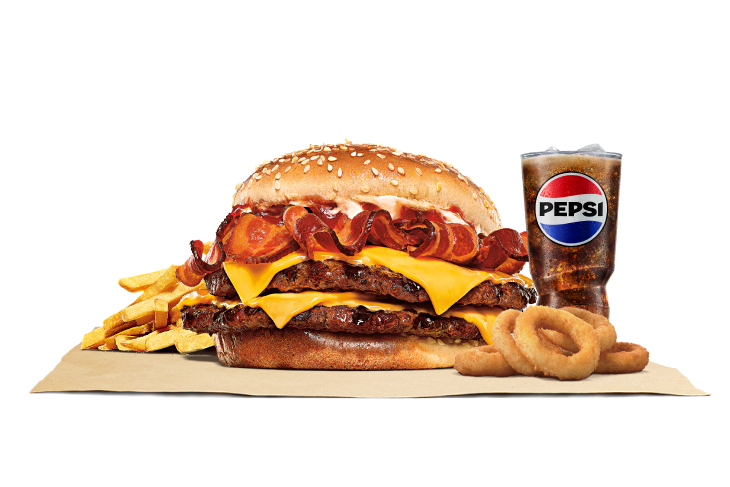 重磅培根雙層牛肉堡超爽餐