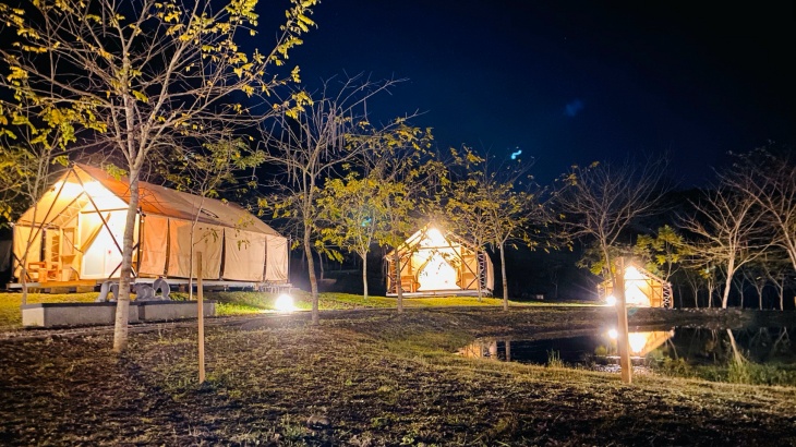 高雄寶來遠山望月溫泉風呂 露營區環境