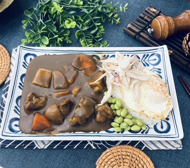 仿山雞腿肉黑咖哩飯
