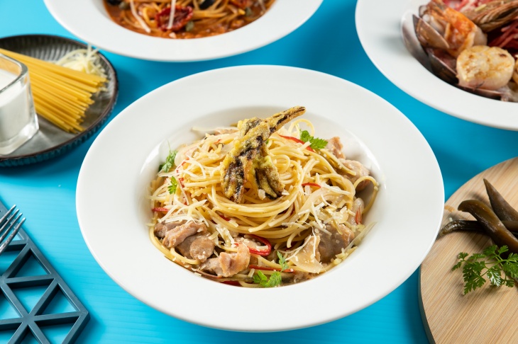 剝皮辣椒雞義大利麵