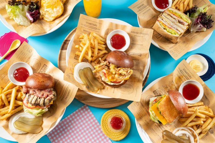 漢堡三明治合照