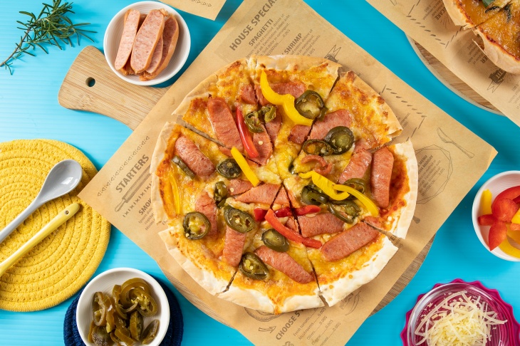 彈牙小辣腸披薩