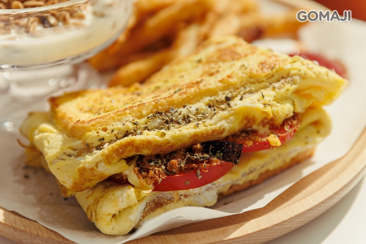 厚蛋海苔素鬆三明治